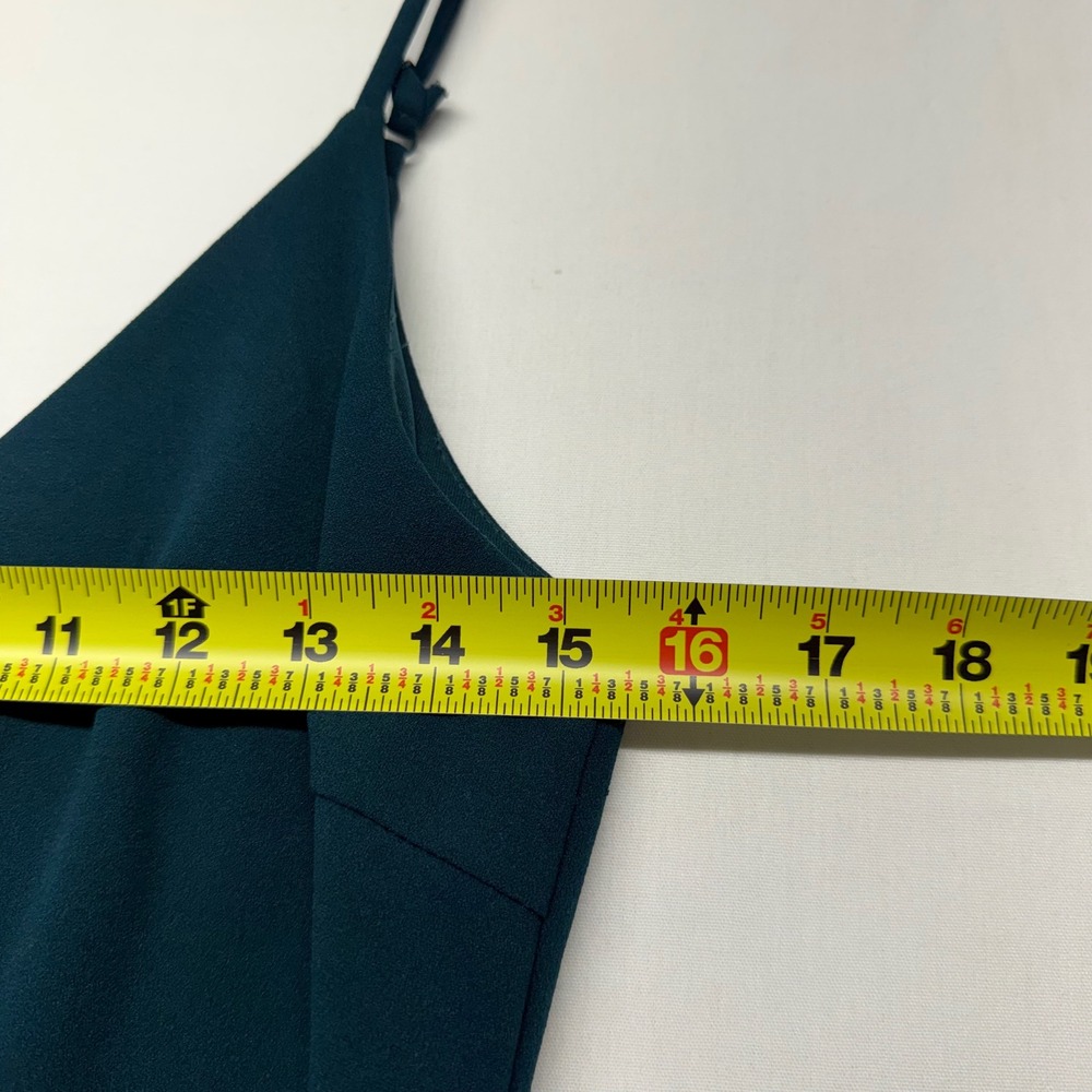 Lulus Teal Satin Maxi Dress Slip Bias Cut Mermaid Formal Wedding Guest M Prom - Picture 10 of 11
